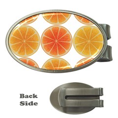 Orange Discs Orange Slices Fruit Money Clips (oval)  by Nexatart