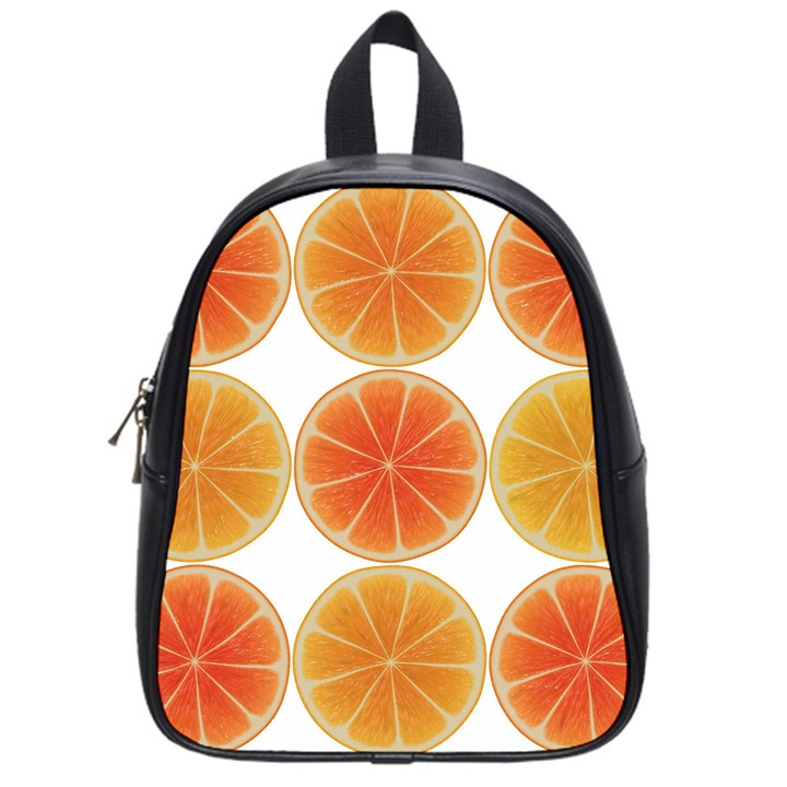 Orange Discs Orange Slices Fruit School Bags (Small) 