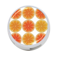 Orange Discs Orange Slices Fruit 4-port Usb Hub (one Side) by Nexatart