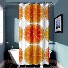 Orange Discs Orange Slices Fruit Shower Curtain 36  X 72  (stall)  by Nexatart