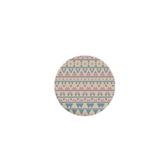 Blue And Pink Tribal Pattern 1  Mini Buttons by berwies