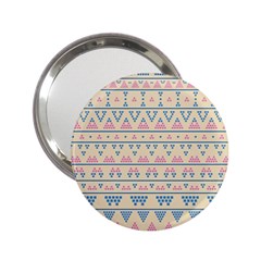 Blue And Pink Tribal Pattern 2 25  Handbag Mirrors by berwies