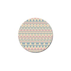 Blue And Pink Tribal Pattern Golf Ball Marker by berwies