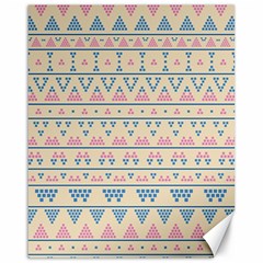 Blue And Pink Tribal Pattern Canvas 16  X 20  