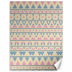 Blue And Pink Tribal Pattern Canvas 36  X 48   by berwies