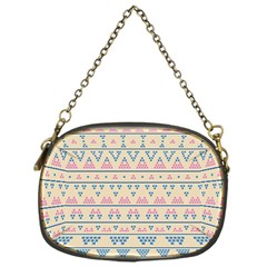 Blue And Pink Tribal Pattern Chain Purses (one Side)  by berwies