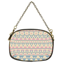 Blue And Pink Tribal Pattern Chain Purses (two Sides)  by berwies