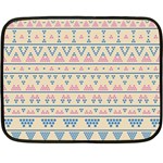 blue and pink tribal pattern Double Sided Fleece Blanket (Mini)  35 x27  Blanket Back