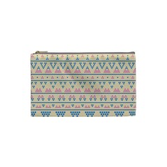 Blue And Pink Tribal Pattern Cosmetic Bag (small)  by berwies