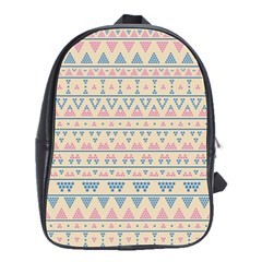 Blue And Pink Tribal Pattern School Bags(large)  by berwies