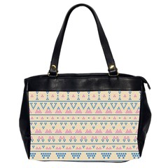 Blue And Pink Tribal Pattern Office Handbags (2 Sides)  by berwies