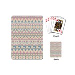 blue and pink tribal pattern Playing Cards (Mini)  Back