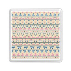 Blue And Pink Tribal Pattern Memory Card Reader (square)  by berwies