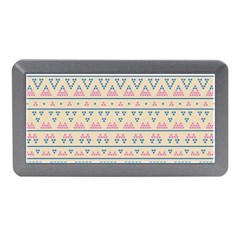 Blue And Pink Tribal Pattern Memory Card Reader (mini) by berwies