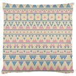 blue and pink tribal pattern Large Cushion Case (One Side) Front