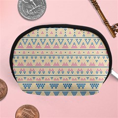 Blue And Pink Tribal Pattern Accessory Pouches (medium)  by berwies