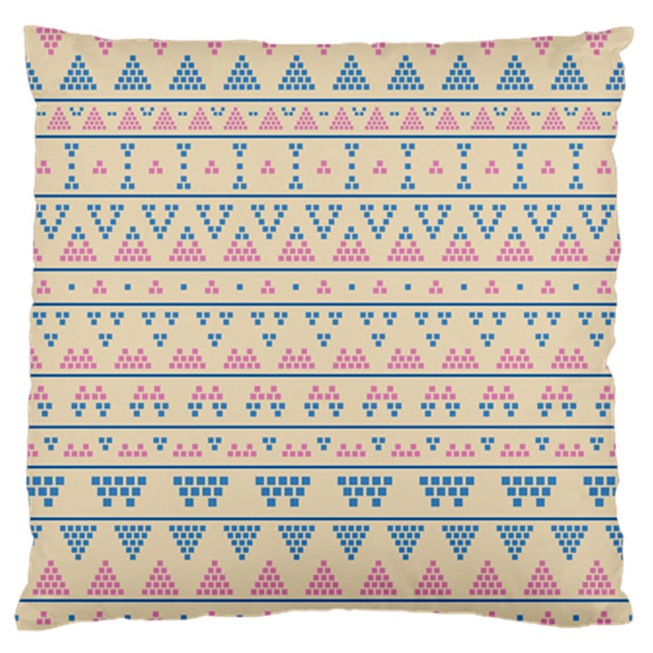 blue and pink tribal pattern Standard Flano Cushion Case (One Side)