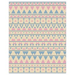 Blue And Pink Tribal Pattern Drawstring Bag (small) by berwies