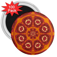 Dark Red Abstract 3  Magnets (100 Pack) by linceazul