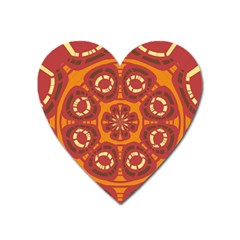 Dark Red Abstract Heart Magnet by linceazul