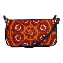 Dark Red Abstract Shoulder Clutch Bags by linceazul