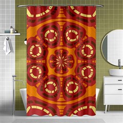 Dark Red Abstract Shower Curtain 48  X 72  (small)  by linceazul