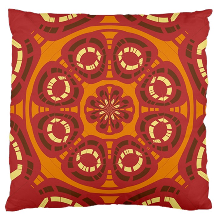 Dark Red Abstract Large Cushion Case (One Side)