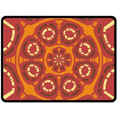 Dark Red Abstract Double Sided Fleece Blanket (large)  by linceazul