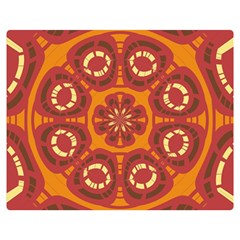 Dark Red Abstract Double Sided Flano Blanket (medium)  by linceazul