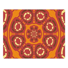 Dark Red Abstract Double Sided Flano Blanket (large)  by linceazul