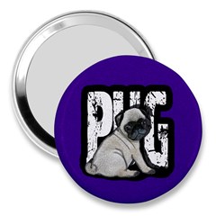 Pug 3  Handbag Mirrors by Valentinaart