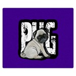 Pug Double Sided Flano Blanket (Small)  50 x40  Blanket Front