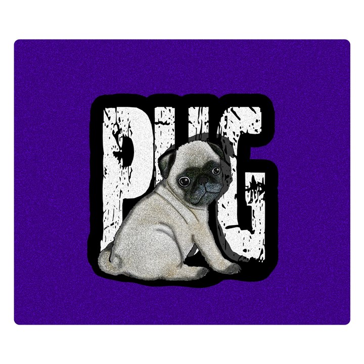 Pug Double Sided Flano Blanket (Small) 