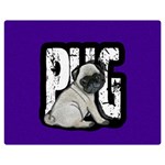 Pug Double Sided Flano Blanket (Medium)  60 x50  Blanket Front