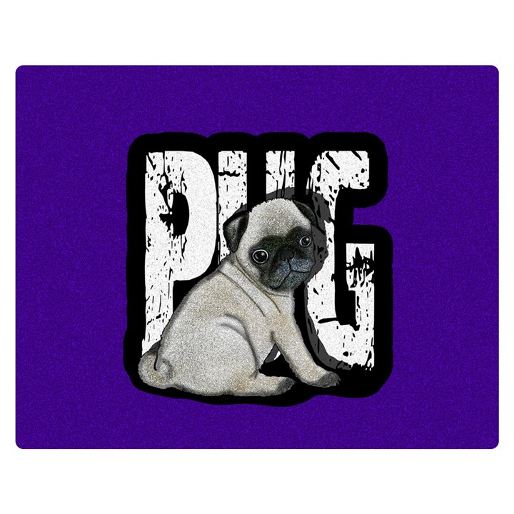 Pug Double Sided Flano Blanket (Medium) 