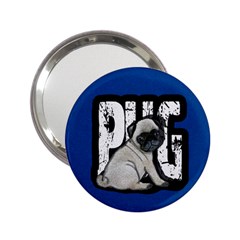 Pug 2 25  Handbag Mirrors by Valentinaart