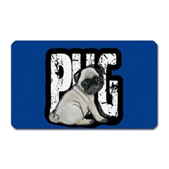 Pug Magnet (rectangular) by Valentinaart