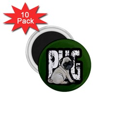 Pug 1 75  Magnets (10 Pack)  by Valentinaart