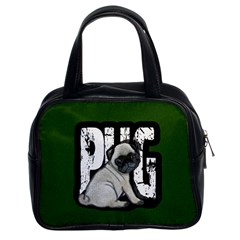 Pug Classic Handbags (2 Sides) by Valentinaart