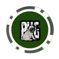 Pug Poker Chip Card Guard (10 Pack) by Valentinaart