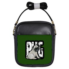 Pug Girls Sling Bags by Valentinaart