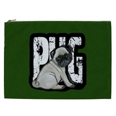 Pug Cosmetic Bag (xxl)  by Valentinaart