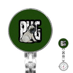 Pug Stainless Steel Nurses Watch by Valentinaart