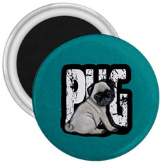 Pug 3  Magnets by Valentinaart