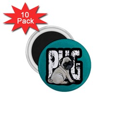 Pug 1 75  Magnets (10 Pack)  by Valentinaart