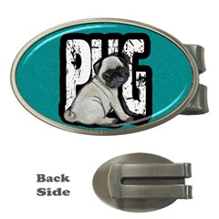 Pug Money Clips (oval)  by Valentinaart