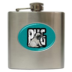 Pug Hip Flask (6 Oz) by Valentinaart