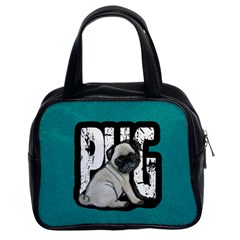 Pug Classic Handbags (2 Sides) by Valentinaart