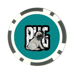 Pug Poker Chip Card Guard (10 Pack) by Valentinaart