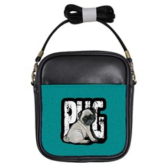 Pug Girls Sling Bags by Valentinaart